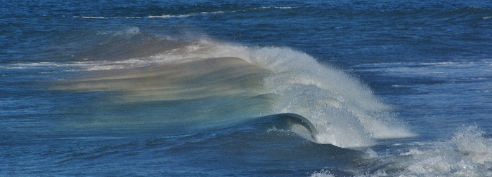 waves at the jetties